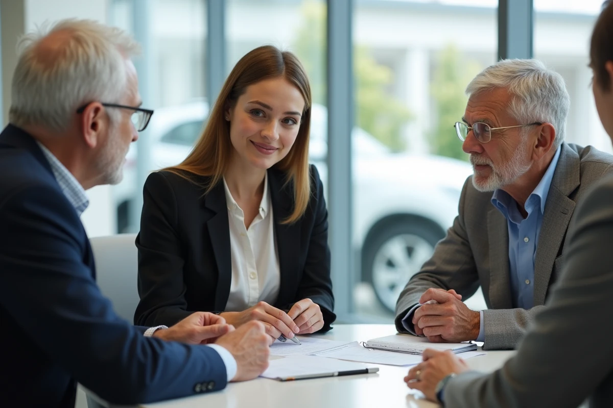 Jeune femme discutant d