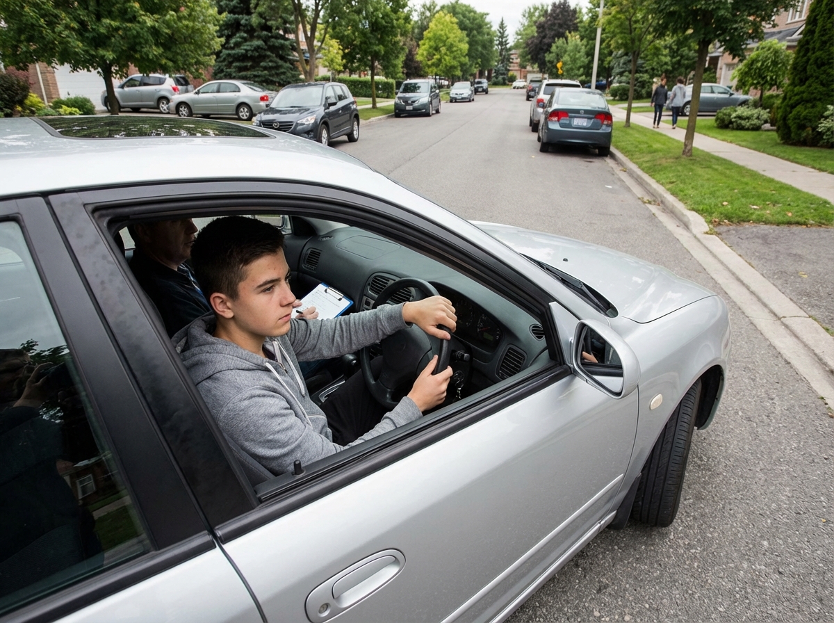 Adolescent effectuant un trois points dans un quartier