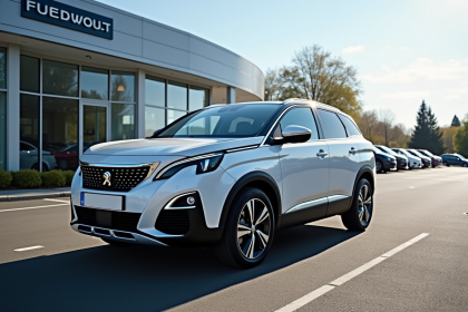 Voiture Peugeot 3008 d'occasion en extérieur ensoleille